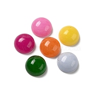Natural White Jade Cabochons, Dyed, Half Round/Dome, Colorful, 10x4.5mm(G-D066-01C)