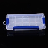 15 Compartments Rectangle Plastic Bead Storage Containers, White, 23x12x3.5cm, Hole: 21x15mm(CON-A001-07)
