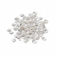 (Defective Closeout Sale: Oxidation) Brass Metallic Nail Cabochons, Nail Art Decoration Accessories, Shell, Silver, 5x5x0.5mm, about 2500pcs/50g(MRMJ-XCP0001-37S)