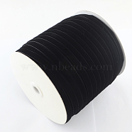 3/8 inch Single Face Velvet Ribbon, Black, 3/8 inch(9.5mm), about 200yards/roll(182.88m/roll)(OCOR-R019-9.5mm-003)
