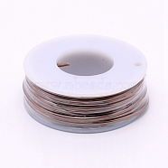 Matte Round Aluminum Wire, with Spool, Coconut Brown, 15 Gauge, 1.5mm, 10m/roll(AW-G001-M-1.5mm-15)