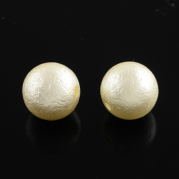 ABS Plastic Imitation Pearl Round Beads, Antique White, 10x9.5mm, Hole: 2mm, about 920pcs/500g