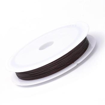 Tiger Tail Wire, Nylon-coated Stainless Steel, Coconut Brown, 0.45mm, about 229.65 Feet(70m)/roll, 10 rolls/group
