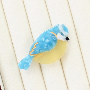 Cute Cellulose Acetate(Resin) Alligator Hair Clips, Hair Accessories for Girls, Bird, 59x29x14mm