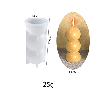 Silicone Candle Molds, For Candle Making Tools, Round Pattern, 4.5x9.2cm