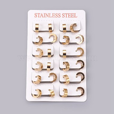 304 Stainless Steel Huggie Hoop Earrings(EJEW-O087-09D)-3