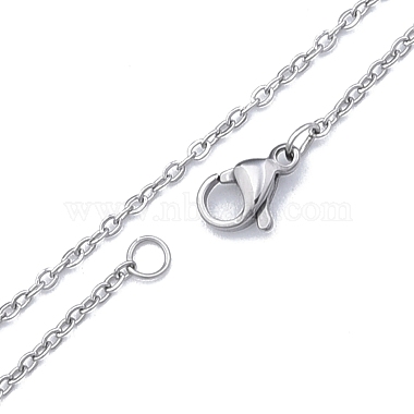 Collier en acier inoxydable anti-ternissement 304 pour hommes et femmes(NJEW-N050-A02-S15)-2