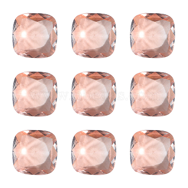 Pink Square Glass Rhinestone Cabochons