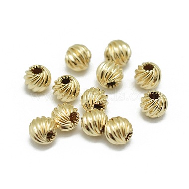 Real Gold Filled Round Brass Beads