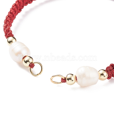 Half Finished Polyester Braided Pearl Bracelet(AJEW-JB01128-01)-3