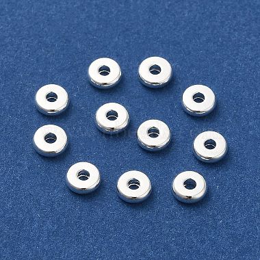 925 Sterling Silver Plated Disc Brass Spacer Beads