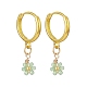 Glass Flower Dangle Hoop Earrings(EJEW-JE05191)-3