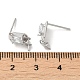 Rhodium Plated 925 Sterling Silver Micro Pave Cubic Zirconia Stud Earring Findings(STER-P056-05P)-3