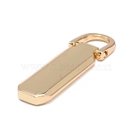 Alloy Zip-fastener Heads, Zipper Pull, Rectangle, Light Gold, 4cm(FIND-WH0110-075)