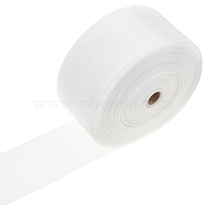 50M Nylon Ribbons, Garment Accessories, White, 3-1/8 inch(80mm), about 54.68 Yards(50m)/Roll(SRIB-WH0011-188)