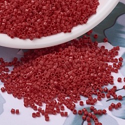 MIYUKI Delica Beads, Cylinder, Japanese Seed Beads, 11/0, (DB0723) Opaque Red, 1.3x1.6mm, Hole: 0.8mm, about 20000pcs/bag, 100g/bag(SEED-J020-DB0723)