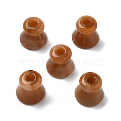 Two Tone Acrylic Beads, Imitation Gemstone Beads, Column, Camel, 17.5x16.5mm, Hole: 5mm and 12.5mm.(OACR-S042-04G)