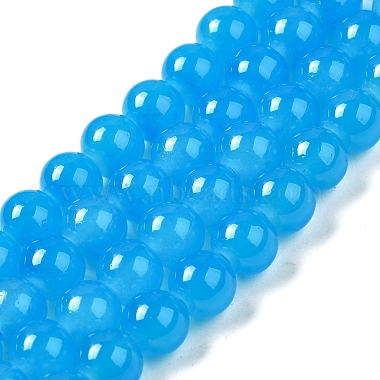 ベーキング塗装模造ヒスイガラスラウンドビーズストランド(X1-DGLA-Q021-8mm-13)-4