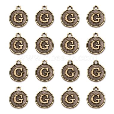 Antique Bronze Flat Round Alloy Charms