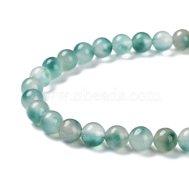 Faceted Rondelle Dyed Natural White Jade Bead Strands(G-D073-01B)-3