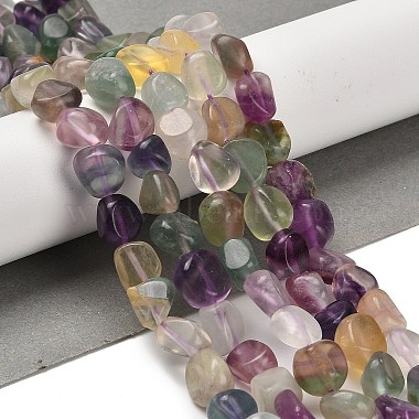 couleurs naturelles fluorite brins de perles(G-P497-01E-10)-2