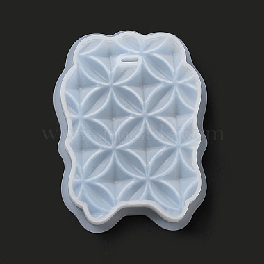 DIY Embossed Flower Pattern Pendant Silicone Molds(DIY-G079-01B)-4