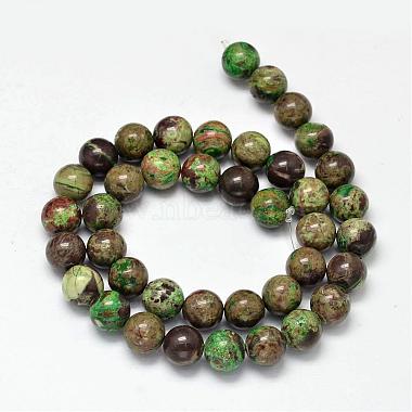 Dyed Natural Ocean Agate/Ocean Jasper Round Beads Strands(G-E331-30B)-2