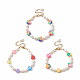 Ensemble de bracelets en perles naturelles et en argile polymère 3pcs 3 styles(BJEW-TA00236)-1