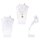 Organic Glass Necklace & Earring Standing Bust Displays(NDIS-E006-2C)-1