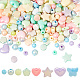 AHADERMAKER 220Pcs 8 Style Spray Painted Frosted Opaque Acrylic Beads(SACR-GA0001-04)-1