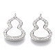 Brass Micro Pave Clear Cubic Zirconia Charms(KK-S355-007P-NF)-2
