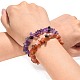 Natural & Synthetic Mixed Stone Chips Stretch Bracelets(BJEW-JB01308)-3