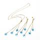 Stud Earrings & Pendant Necklaces Sets(SJEW-JS01075-04)-1