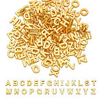 Metal Enlaced Plastic Slide Charms, Letter Beads, Golden, 12~12.5x4.5~12x4.5mm, Hole: 8x1.7mm, 133g/set(KY-CA0001-61)