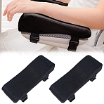 Polyester & Sponge Office Chair Armrests Pad, Rectangle, Black, 250x82x68mm(AJEW-WH20006-377A)