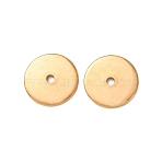 304 Stainless Steel Geometric Spacer Beads, Golden, Flat Round, 10x1mm, Hole: 1.2mm(STAS-F362-04A-G04)