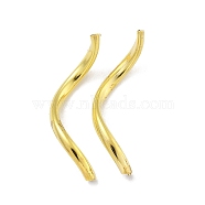 Brass Twist Tube Beads, Cadmium Free & Lead Free, Golden, 19~19.5x1.5mm, Hole: 0.8mm(KK-B120-02A-G)