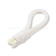 Braided Nylon Strap, Plastic Finding for Key Chain Bag Phone Lanyard, White, 150x40x16mm(AJEW-C035-02C)