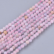 Natural Morganite Beads Strands, Faceted, Round, 2mm, Hole: 0.3mm, about 199pcs/strand, 15.35 inch(39cm)(G-S361-2mm-021)