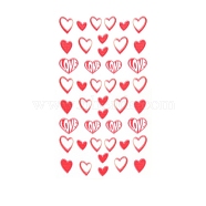 Valentine's Day 5D Love Nail Art Sticker Decals, Self Adhesive Heart Pattern Carving Design Nail Applique Decoration for Women Girls, Heart Pattern, 105x60mm(MRMJ-R109-Z-D4363-01)