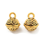 Tibetan Style Alloy Charms, Cadmium Free & Lead Free, Bell, Antique Golden, 19x9.5mm, Hole: 2mm, about 467Pcs/1000G(FIND-M011-07AG)