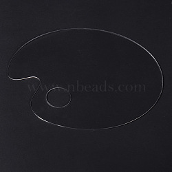 Acrylic Palette, Painting Supplies, Oval, Clear, 30x20cm(DRAW-PW0001-285B-04)