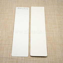 Big Cardboard Paper Necklace Display Cards, Rectangle, White, 210x55x0.5mm(NDIS-M001-01)