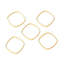 201 Stainless Steel Linking Rings, Rhombus, Golden, 16x16x1mm(STAS-C030-09B-G)