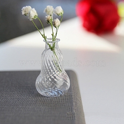 Glass Vase Ornaments, Micro Landscape Home Dollhouse Accessories, Pretending Prop Decorations, Clear, 35x22mm(PW-WG60446-03)