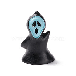 Halloween Theme Mini Resin Home Display Decorations, Ghost, Black, 28x25.5x43mm(DJEW-B005-11)
