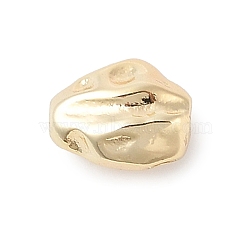 Nuggets Brass Beads, Real 18K Gold Plated, 8.5x6.5x6.5mm, Hole: 1.2mm(KK-F889-01G-05)