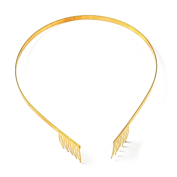 Brass Hair Band Findings, Golden, 4.5~25mm, Inner Diameter: 115x140mm