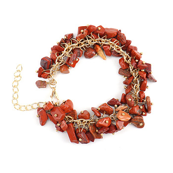 Natural Red Jasper  Bead Bracelets, 8-5/8 inch(22cm)