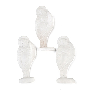 Natural Selenite Carved Angel Figurines, for Home Desktop Decoration, 109x42x11mm